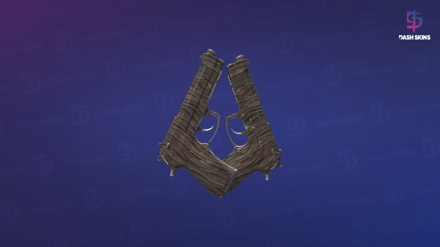 Souvenir Dual Berettas | Drift Wood (Minimal Wear) - Backside Screenshot