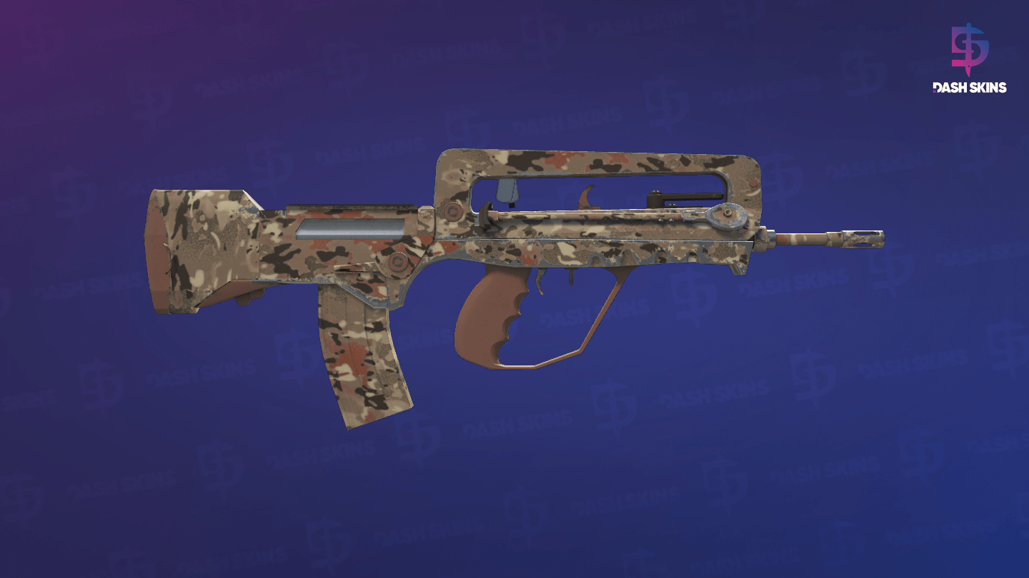Souvenir FAMAS | CaliCamo (Minimal Wear) - Backside Screenshot