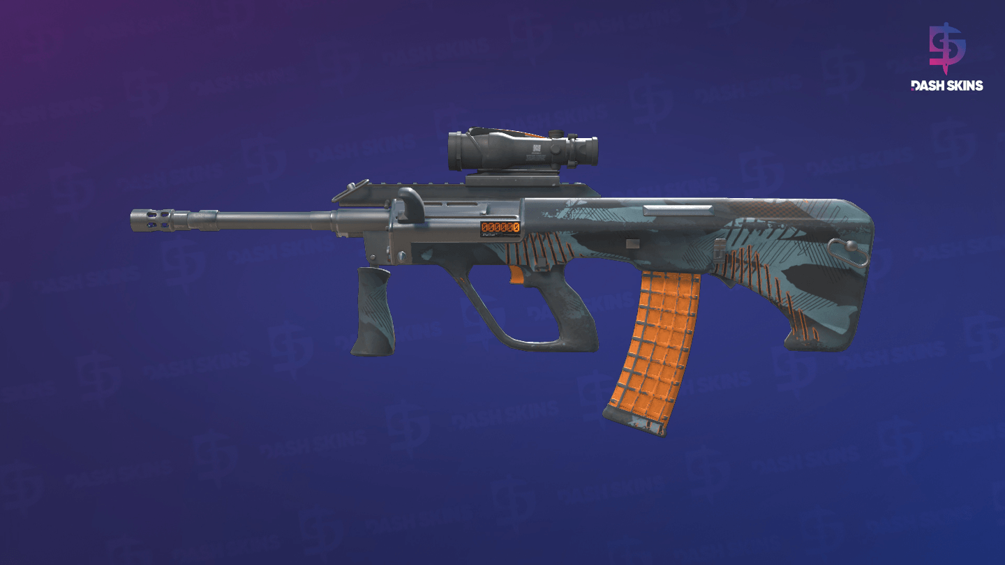 StatTrak™ AUG | Amber Slipstream (Field-Tested) - Frontside Screenshot