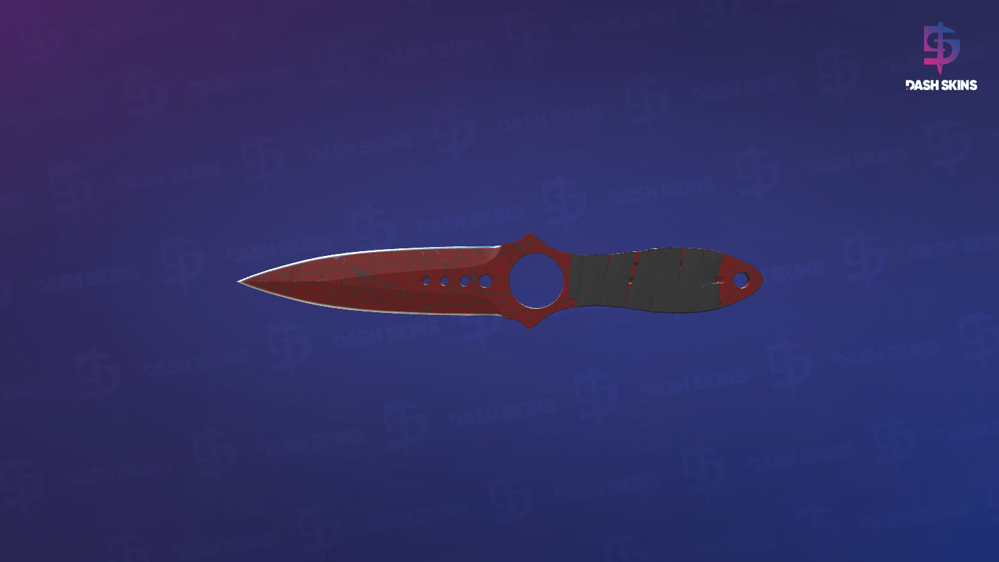 ★ Skeleton Knife | Crimson Web (Battle-Scarred) - Backside Screenshot