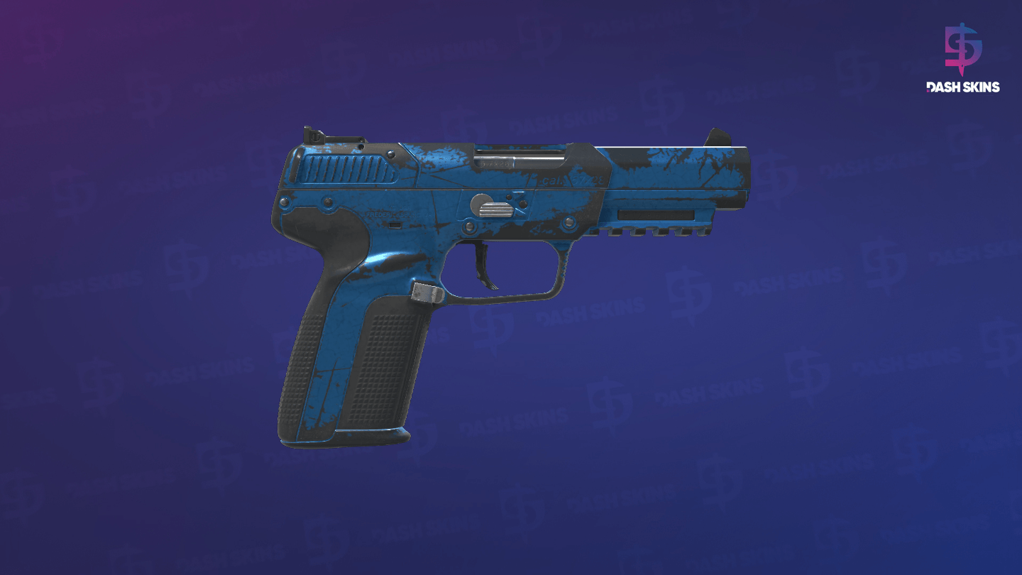 Five-SeveN | Sky Blue (Well-Worn) - Backside Screenshot