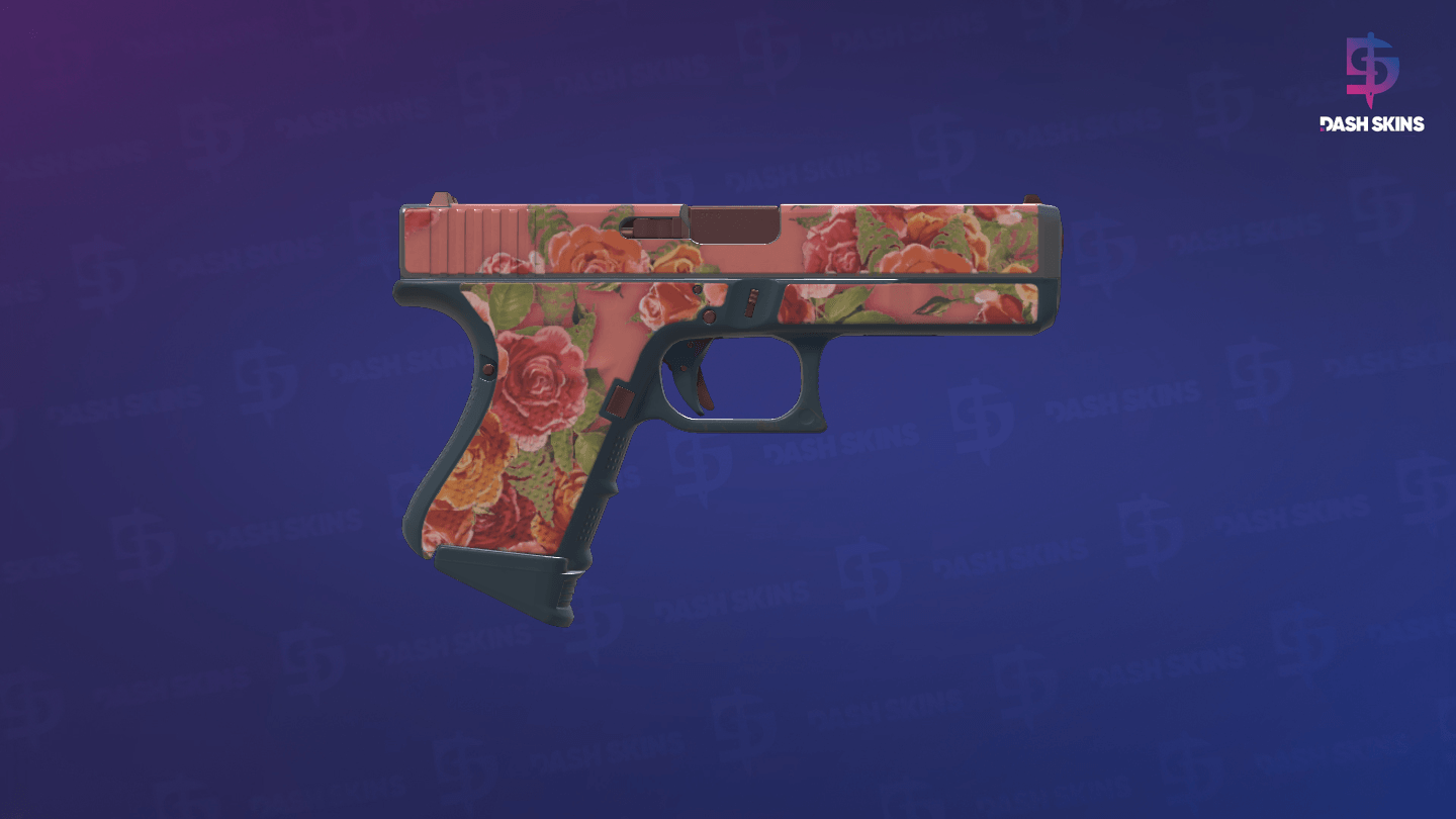 Glock-18 | Coral Bloom (Minimal Wear) - Backside Screenshot