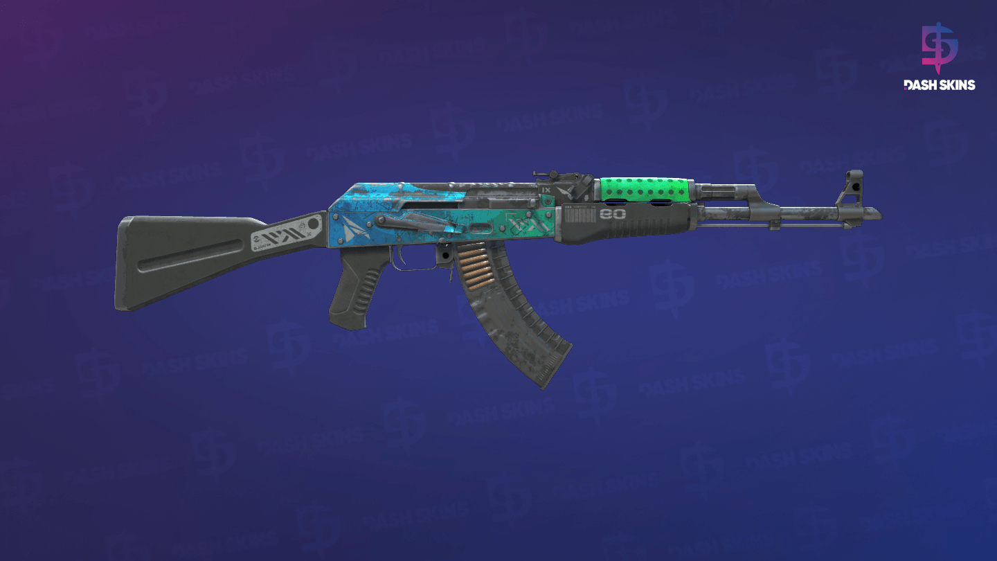 AK-47 | Ice Coaled (Battle-Scarred) - Backside Screenshot