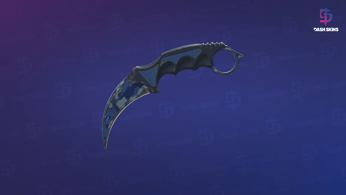 ★ Karambit | Bright Water (Well-Worn) - Frontside Screenshot