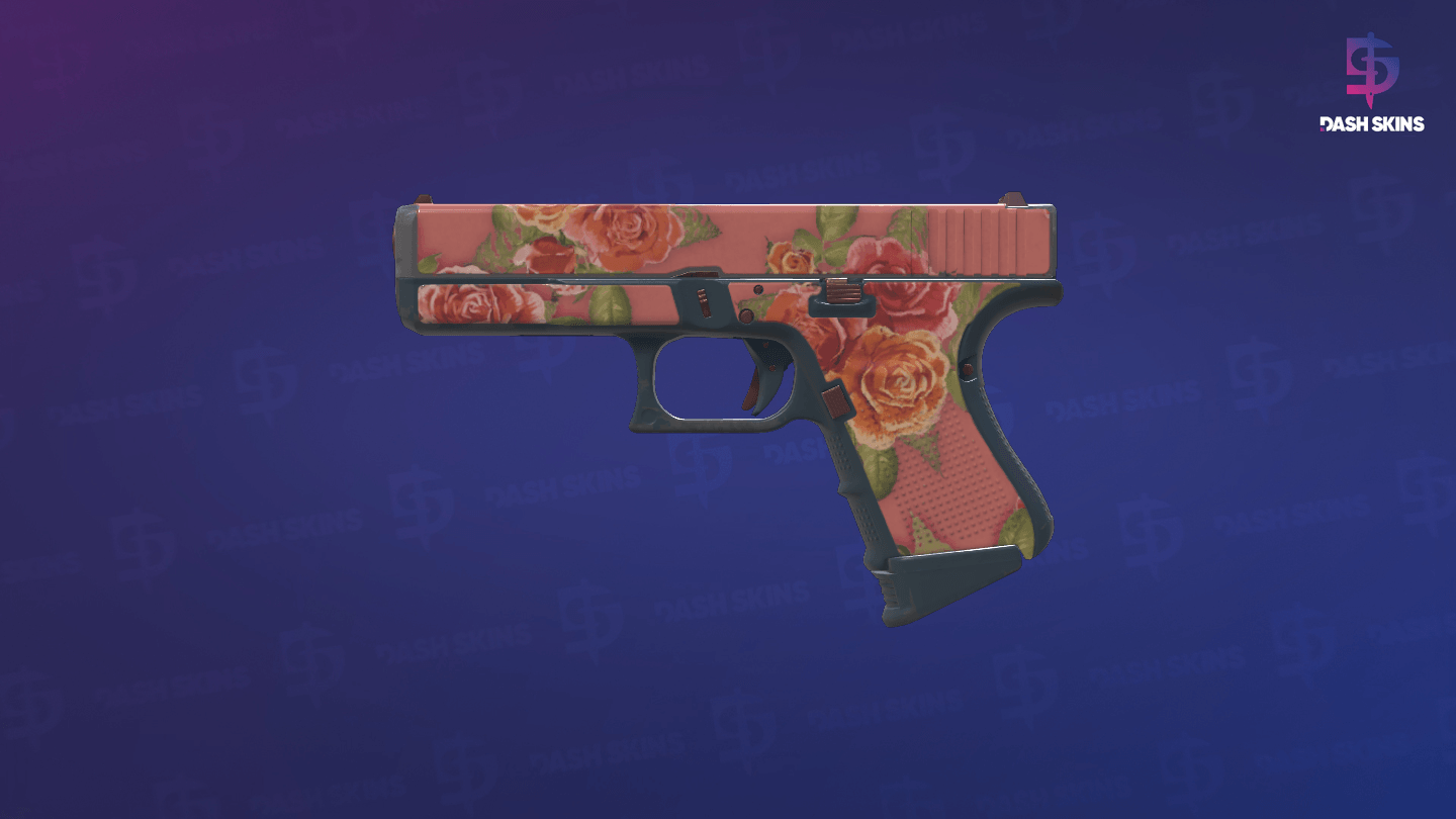 Glock-18 | Coral Bloom (Minimal Wear) - Frontside Screenshot