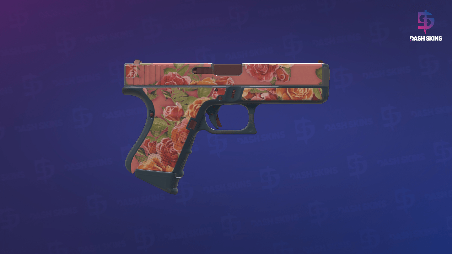 Glock-18 | Coral Bloom (Minimal Wear) - Backside Screenshot