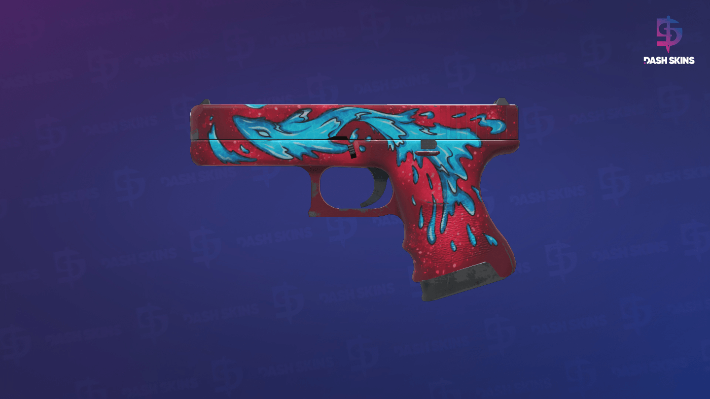 Glock-18 | Water Elemental (Minimal Wear) - Frontside Screenshot