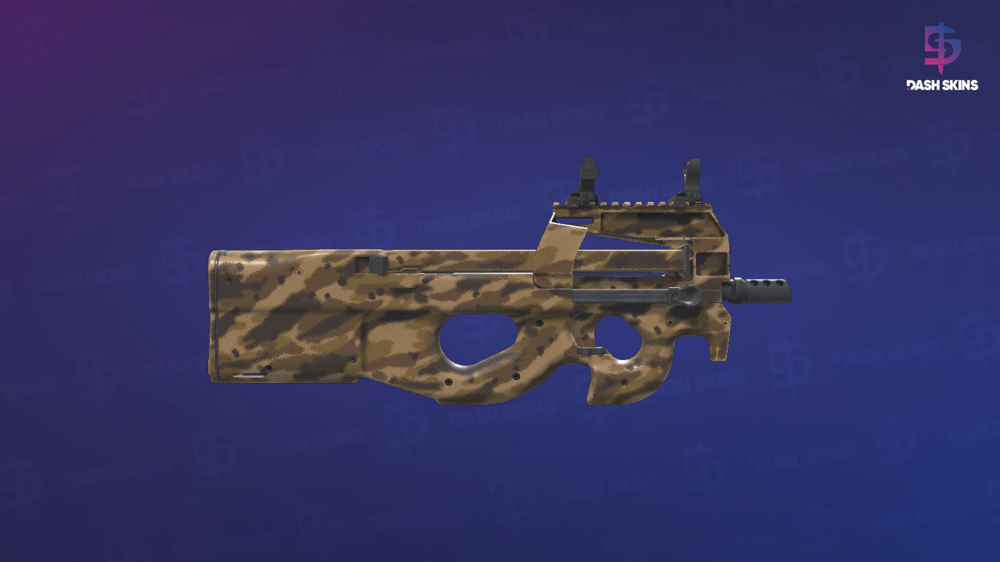 P90 | Desert Halftone (Minimal Wear) - Backside Screenshot