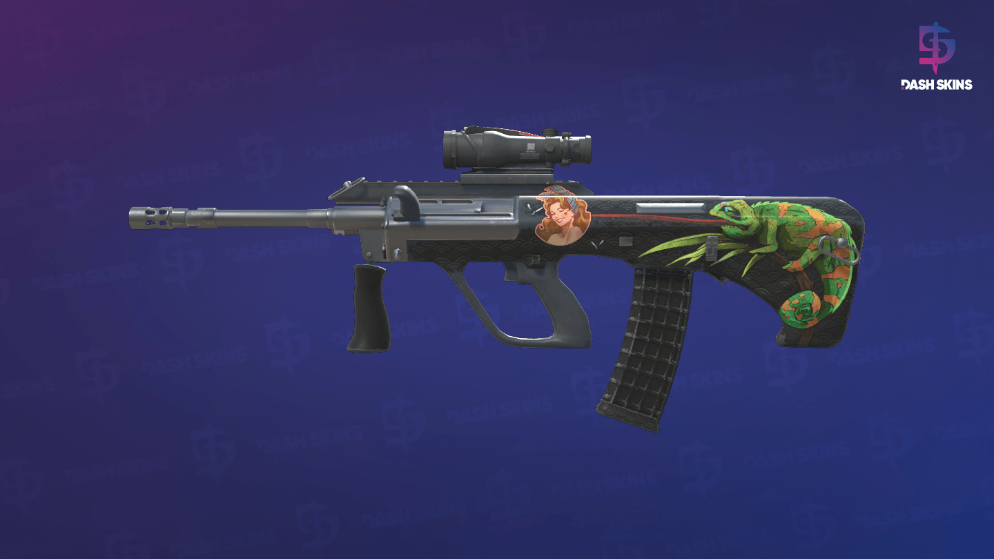 AUG | Chameleon (Minimal Wear) - Frontside Screenshot