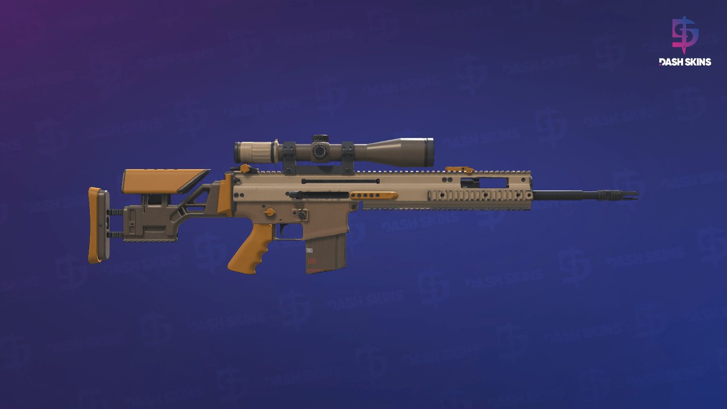 SCAR-20 | Short Ochre (Field-Tested) - Backside Screenshot