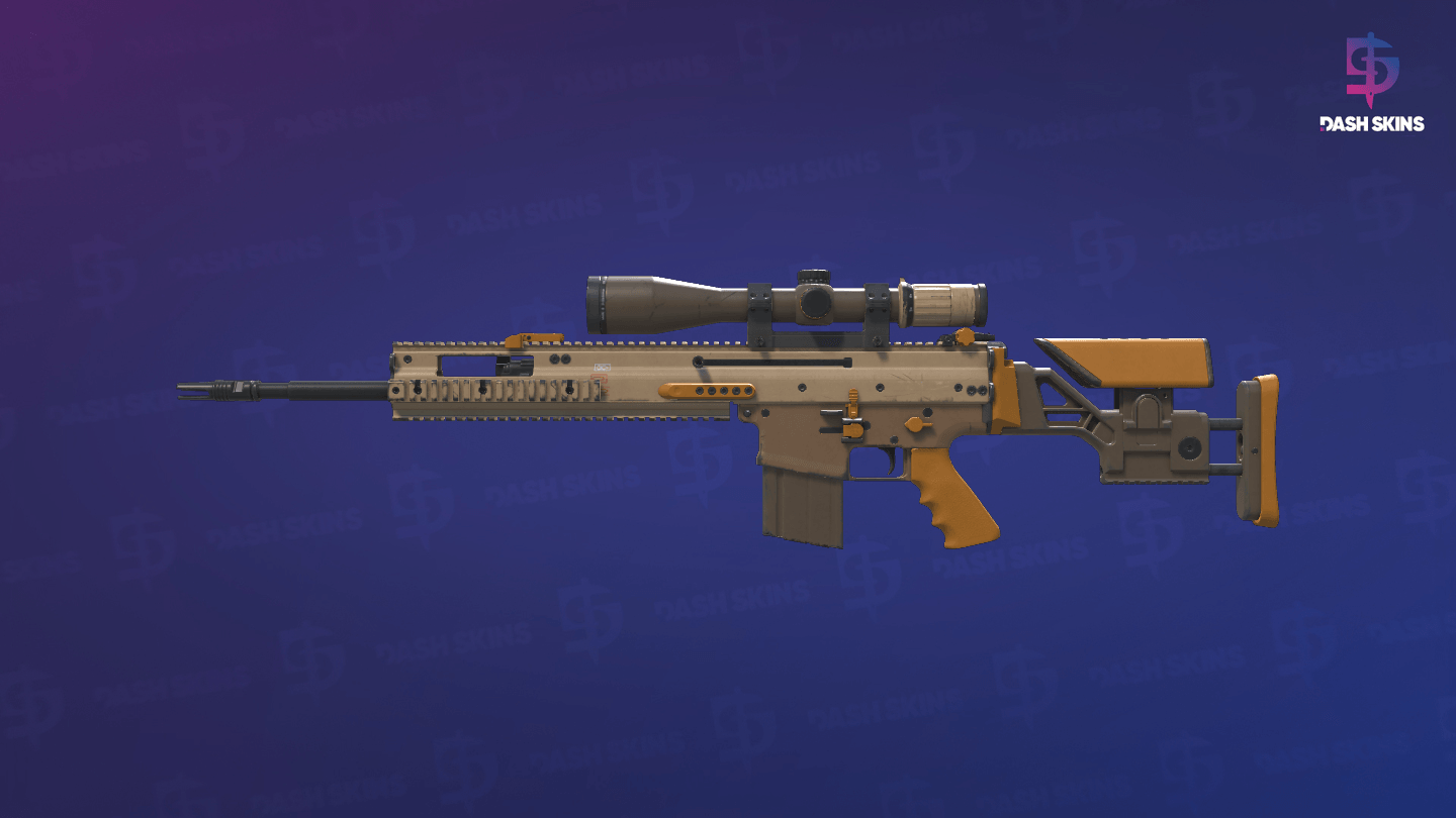 SCAR-20 | Short Ochre (Field-Tested) - Frontside Screenshot