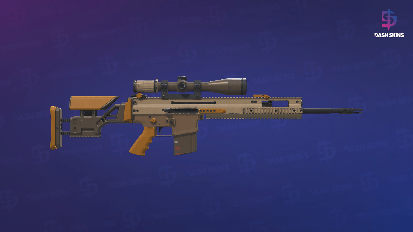SCAR-20 | Short Ochre (Field-Tested) - Backside Screenshot