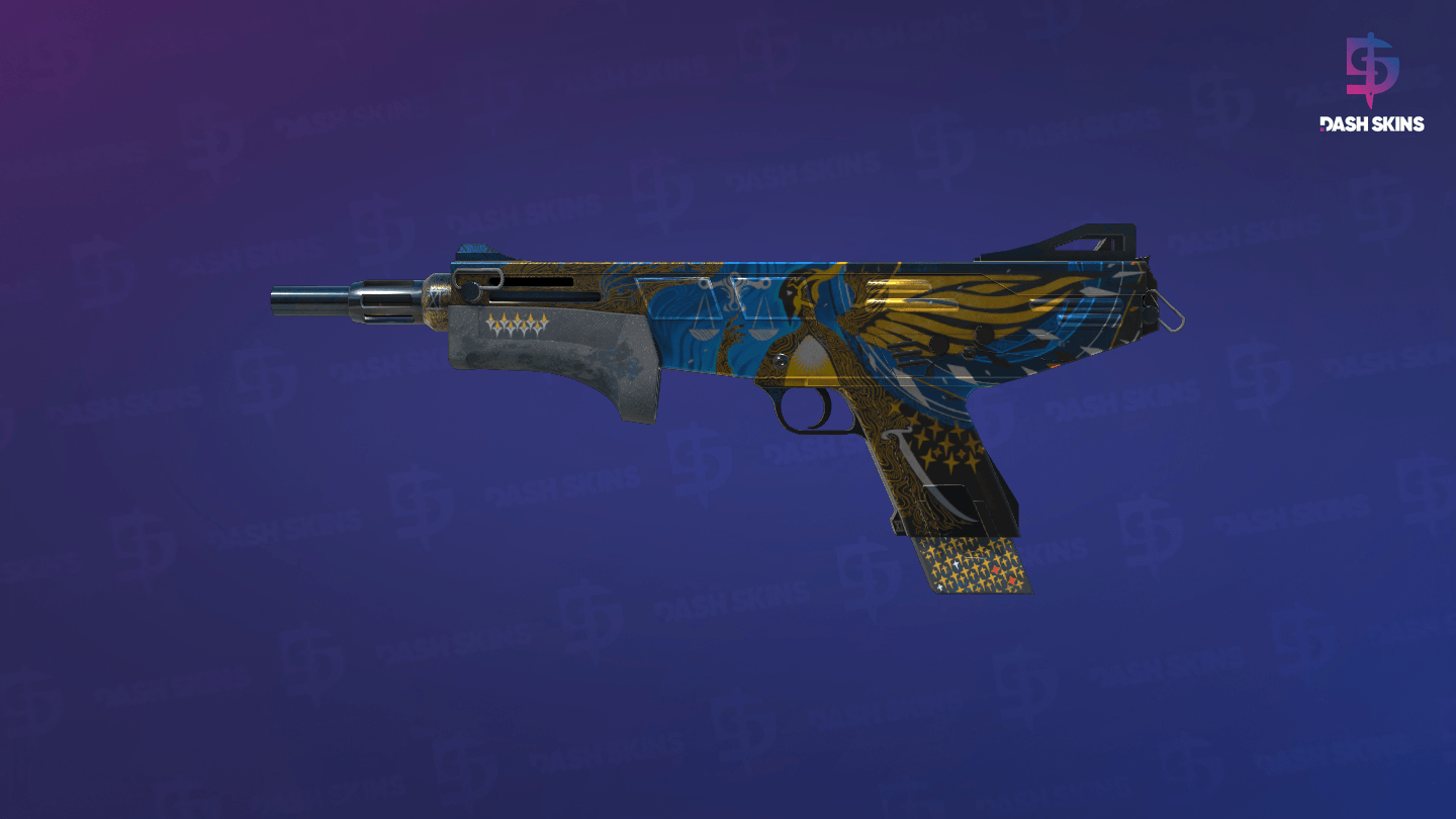 MAG-7 | Justice (Well-Worn) - Frontside Screenshot