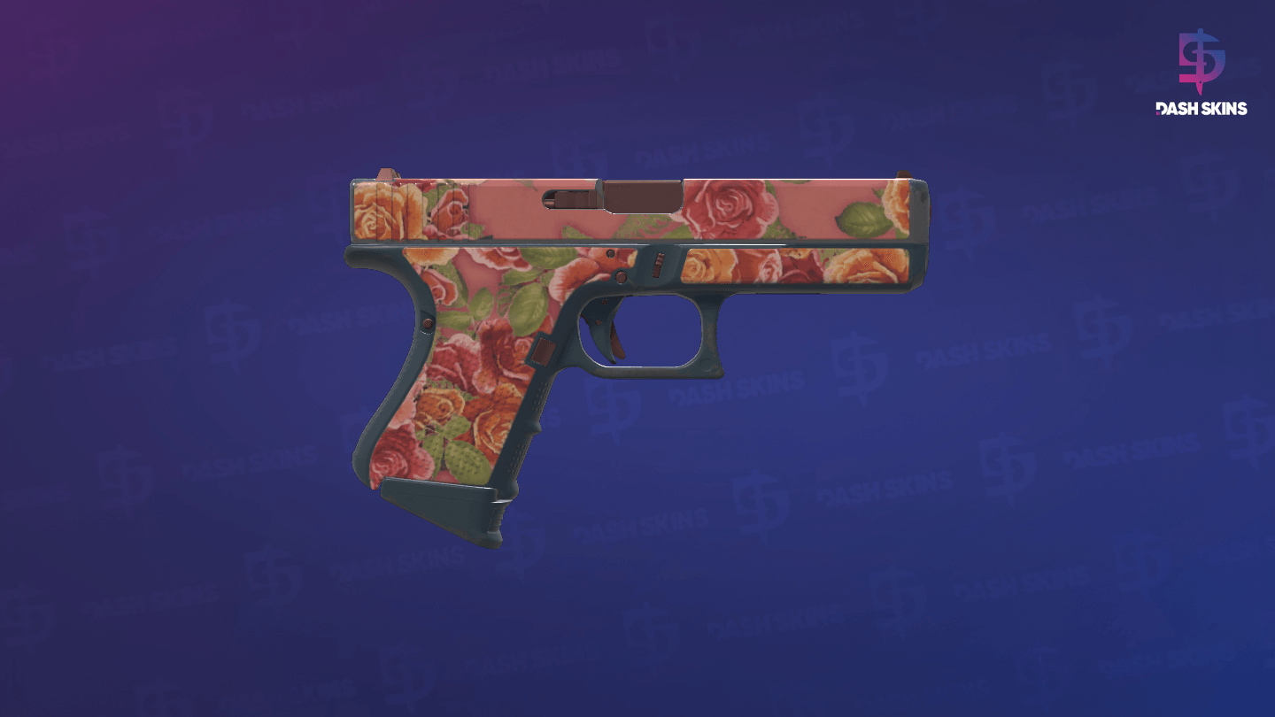Glock-18 | Coral Bloom (Minimal Wear) - Backside Screenshot
