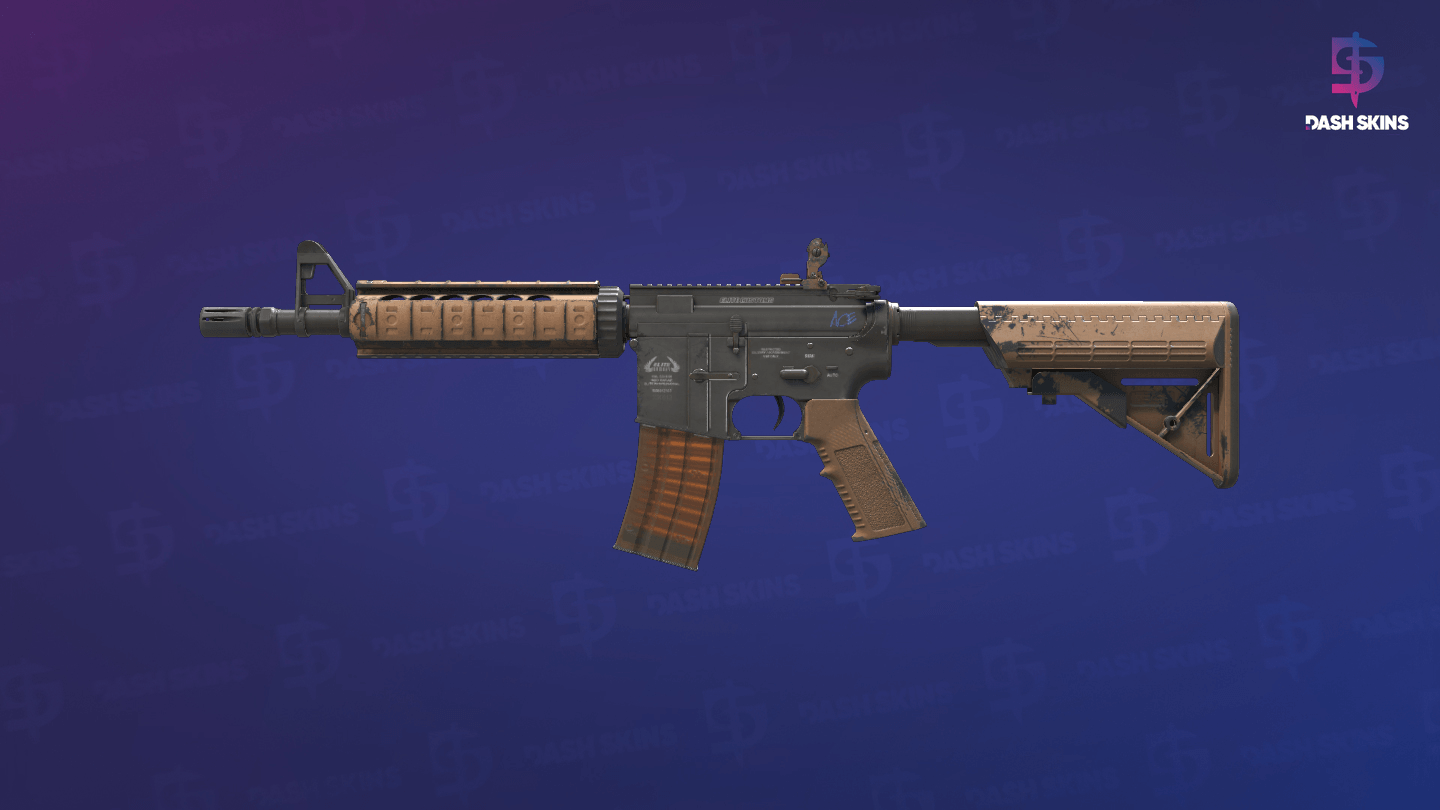M4A4 | Poly Mag (Well-Worn) - Frontside Screenshot