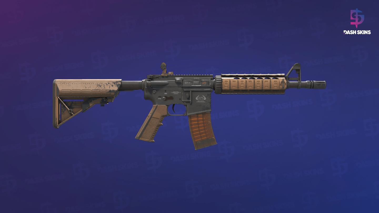 M4A4 | Poly Mag (Well-Worn) - Backside Screenshot