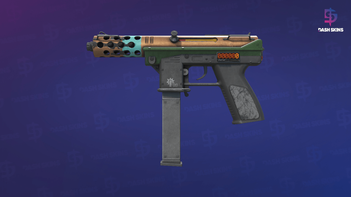 StatTrak™ Tec-9 | Flash Out (Well-Worn) - Frontside Screenshot