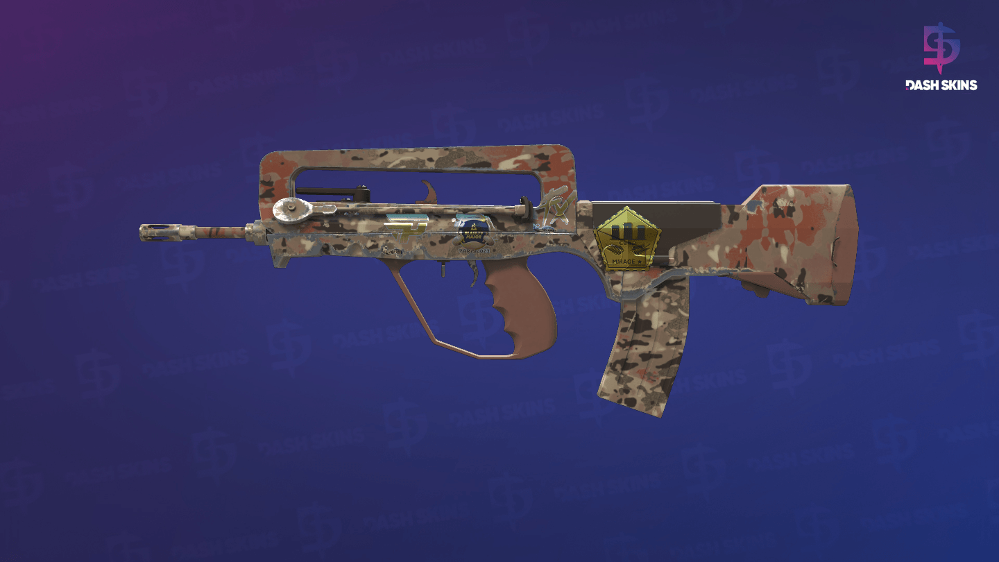 Souvenir FAMAS | CaliCamo (Minimal Wear) - Frontside Screenshot
