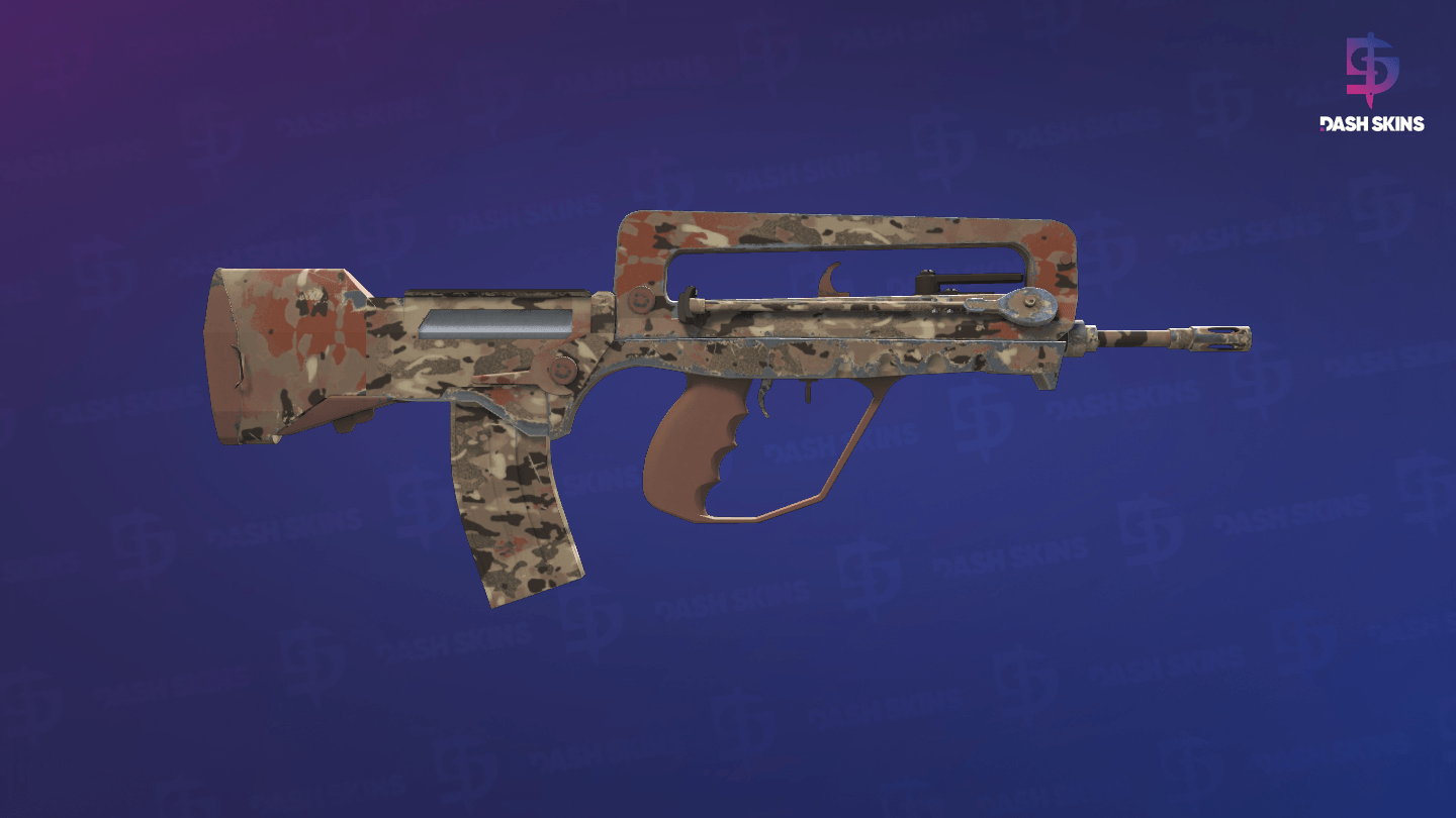 Souvenir FAMAS | CaliCamo (Minimal Wear) - Backside Screenshot