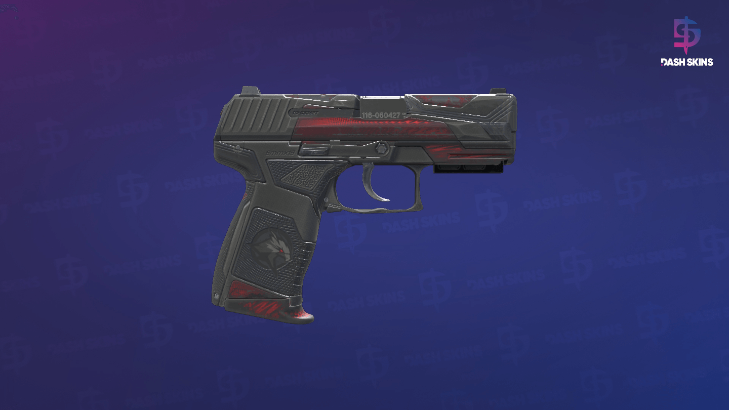 StatTrak™ P2000 | Red Wing (Well-Worn) - Backside Screenshot