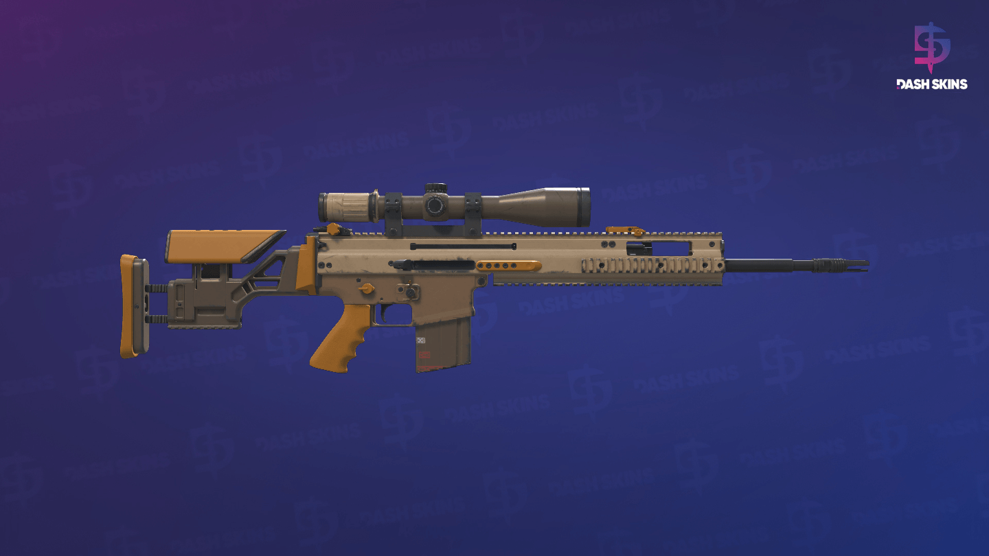 SCAR-20 | Short Ochre (Field-Tested) - Backside Screenshot