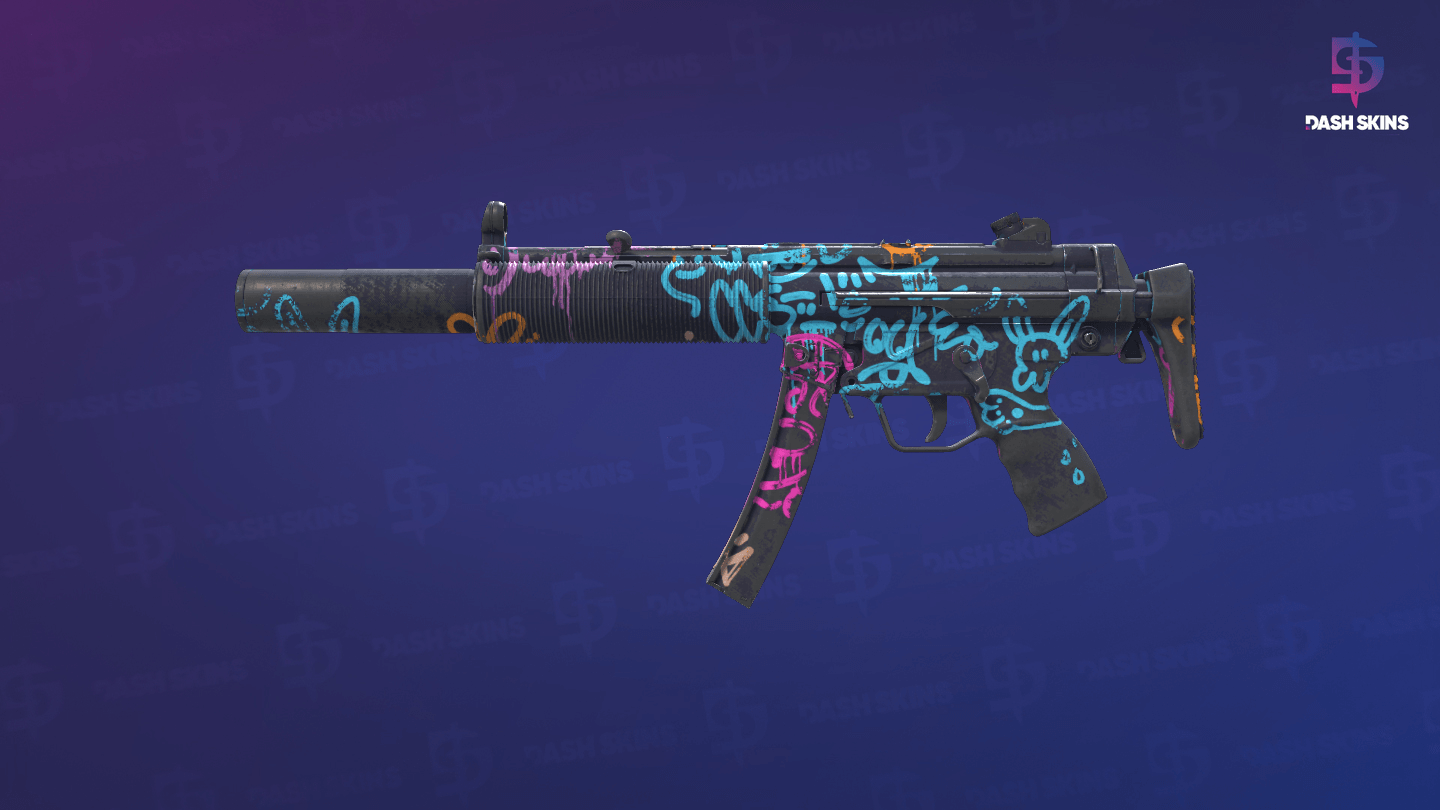 MP5-SD | Neon Squeezer (Battle-Scarred) - Frontside Screenshot