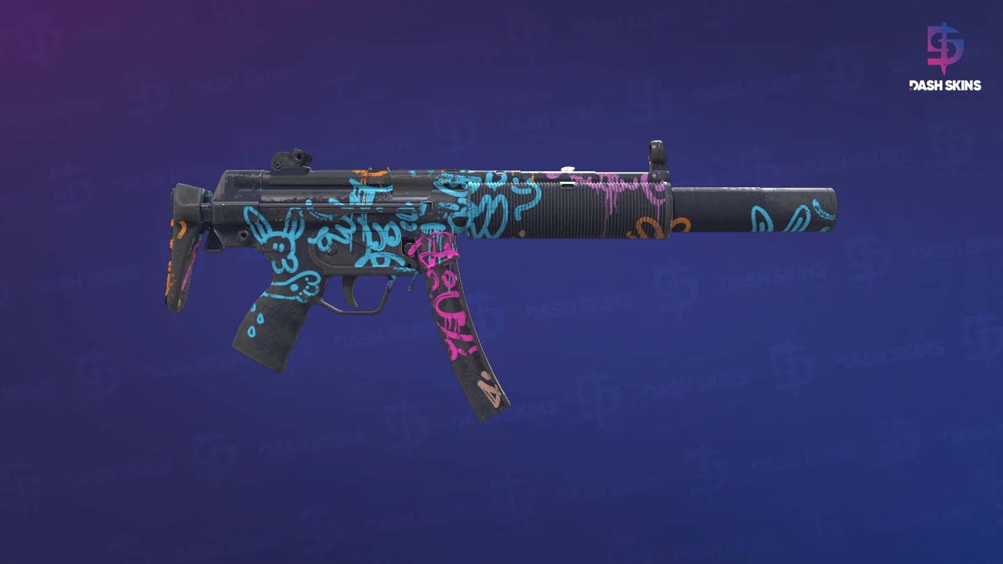 MP5-SD | Neon Squeezer (Battle-Scarred) - Backside Screenshot