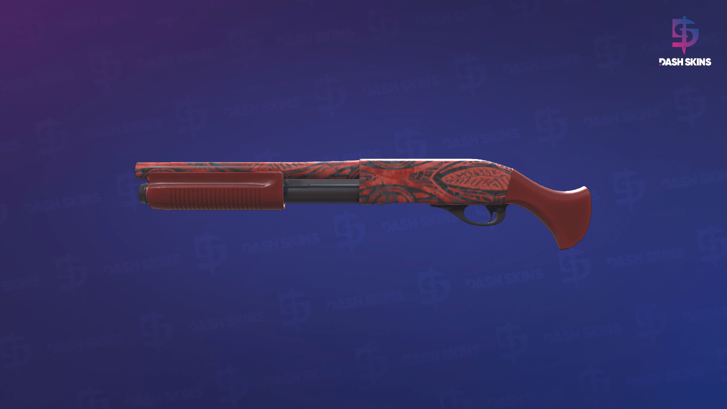 Sawed-Off | Crimson Batik (Field-Tested) - Frontside Screenshot