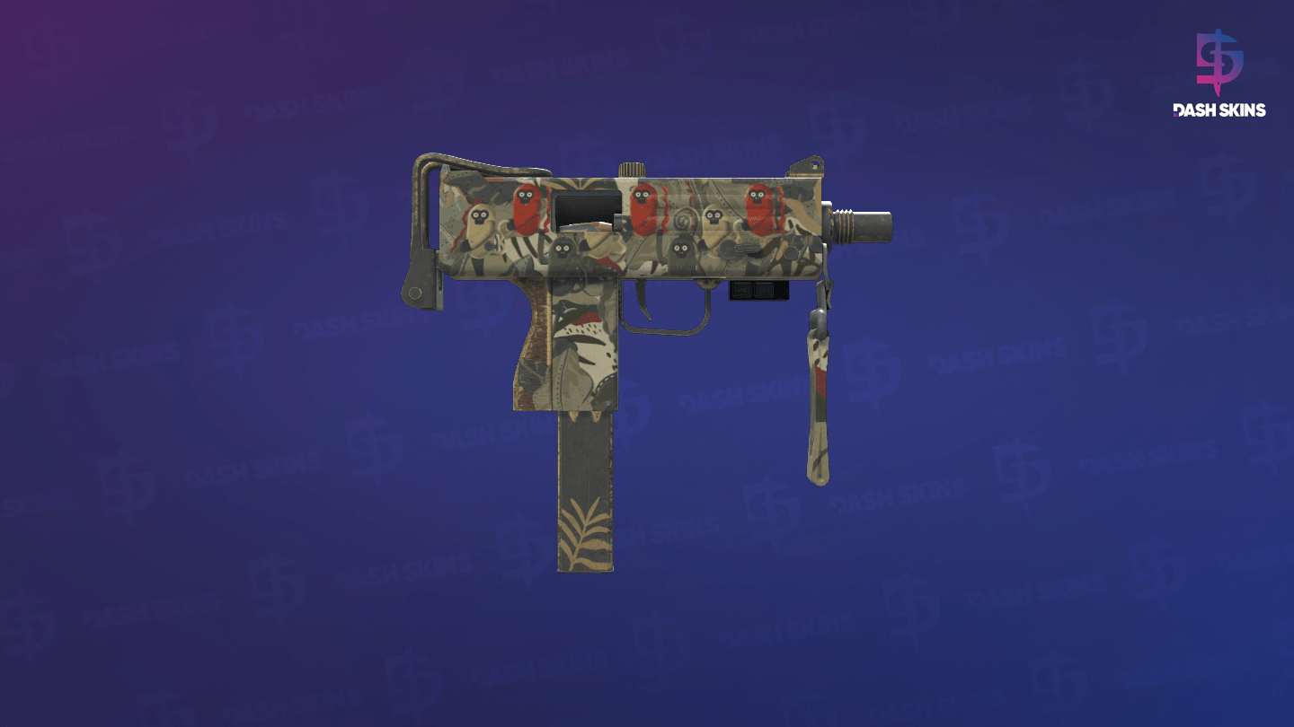 StatTrak™ MAC-10 | Monkeyflage (Well-Worn) - Backside Screenshot