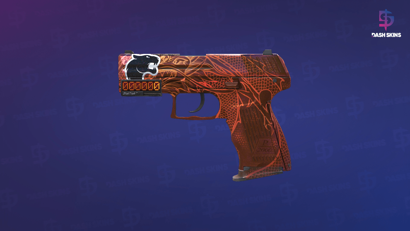 StatTrak™ P2000 | Imperial Dragon (Field-Tested) - Frontside Screenshot