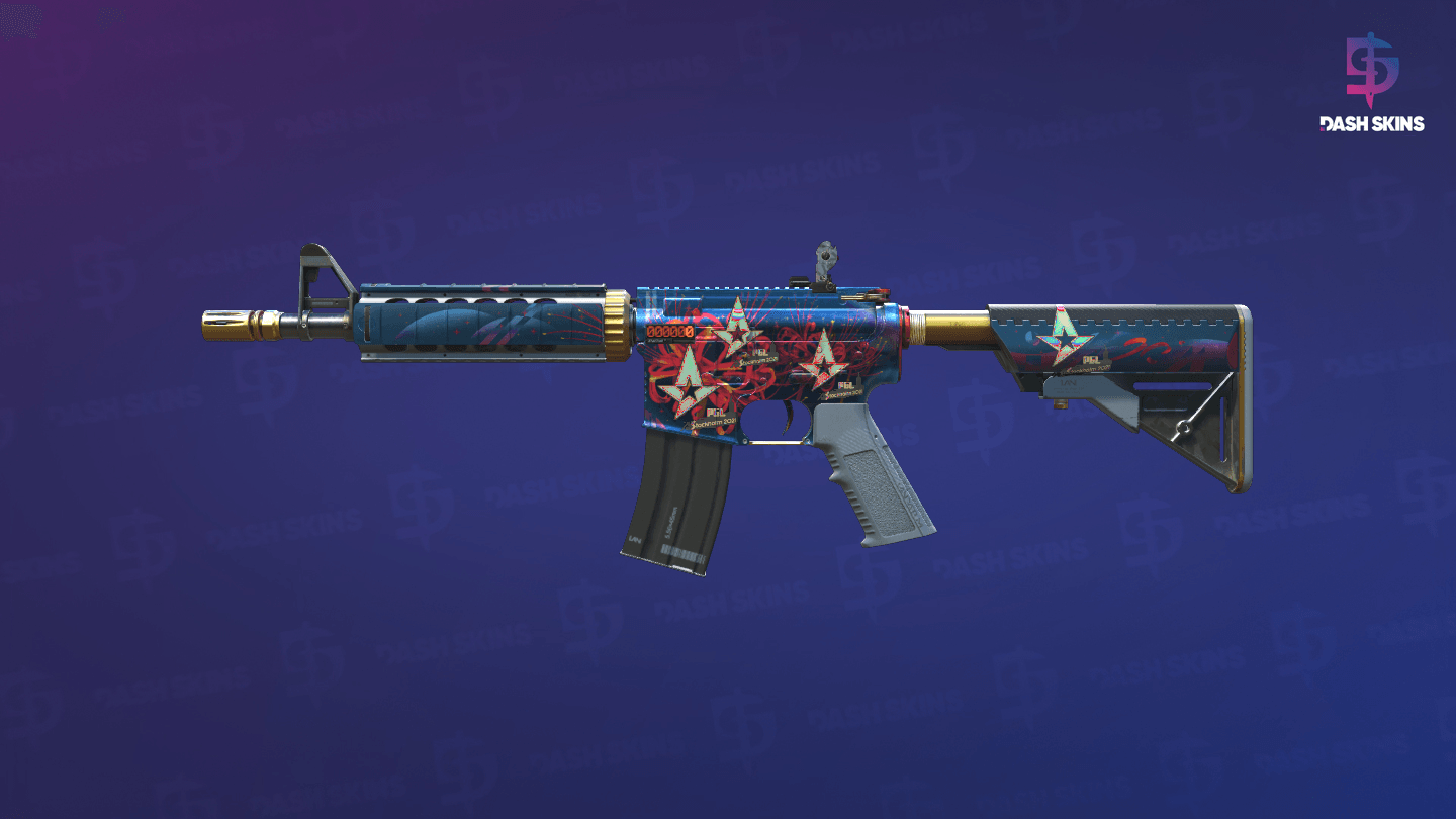 StatTrak™ M4A4 | Spider Lily (Factory New) - Frontside Screenshot