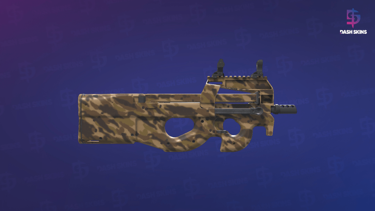 P90 | Desert Halftone (Factory New) - Backside Screenshot