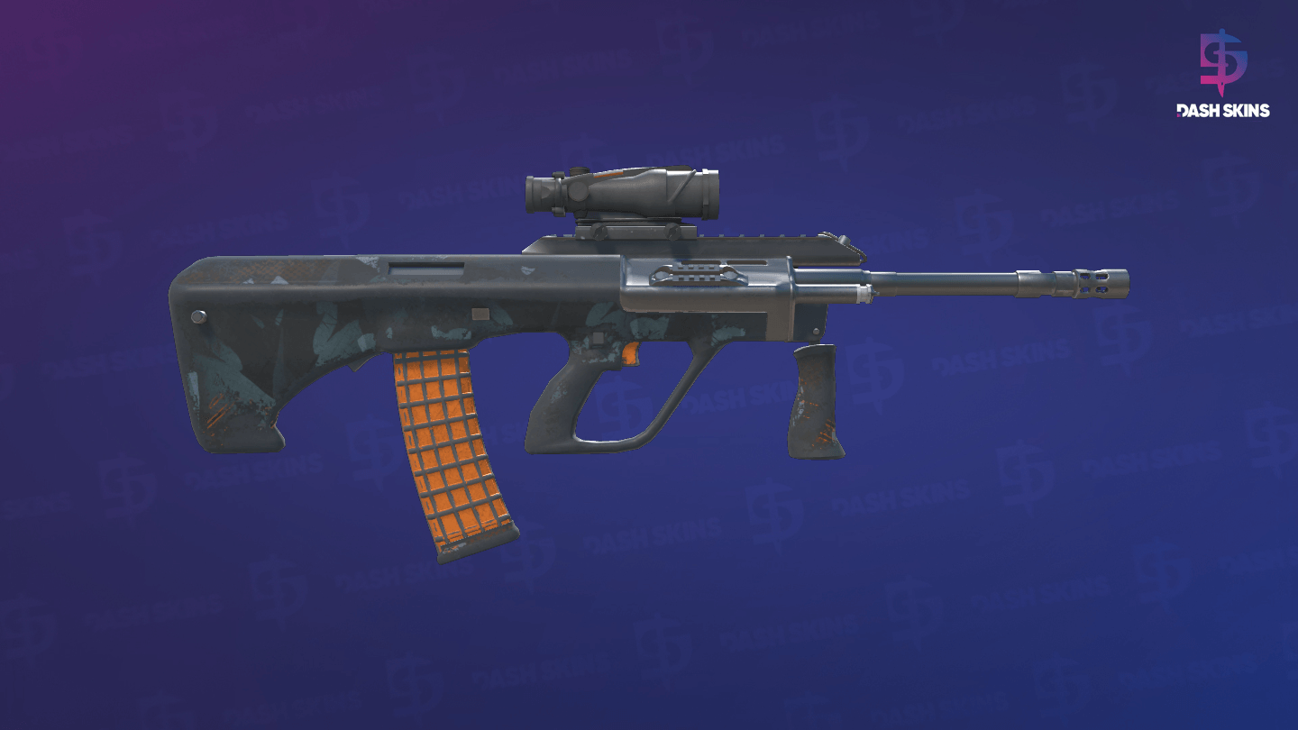 StatTrak™ AUG | Amber Slipstream (Battle-Scarred) - Backside Screenshot