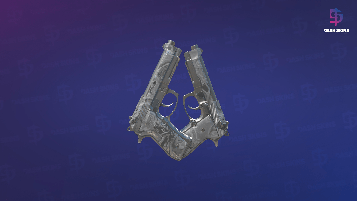 Dual Berettas | Silver Pour (Minimal Wear) - Backside Screenshot