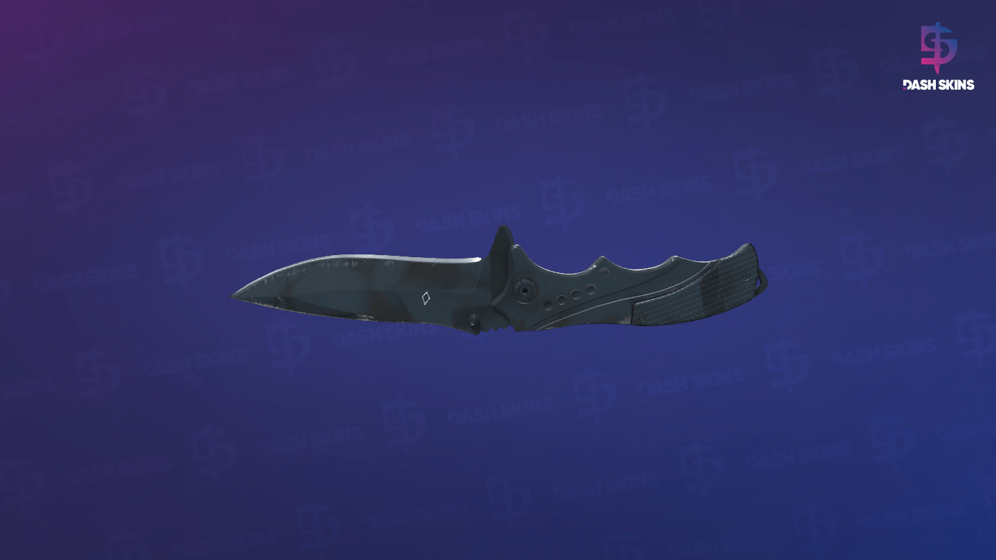 ★ StatTrak™ Nomad Knife | Night Stripe (Well-Worn) - Frontside Screenshot