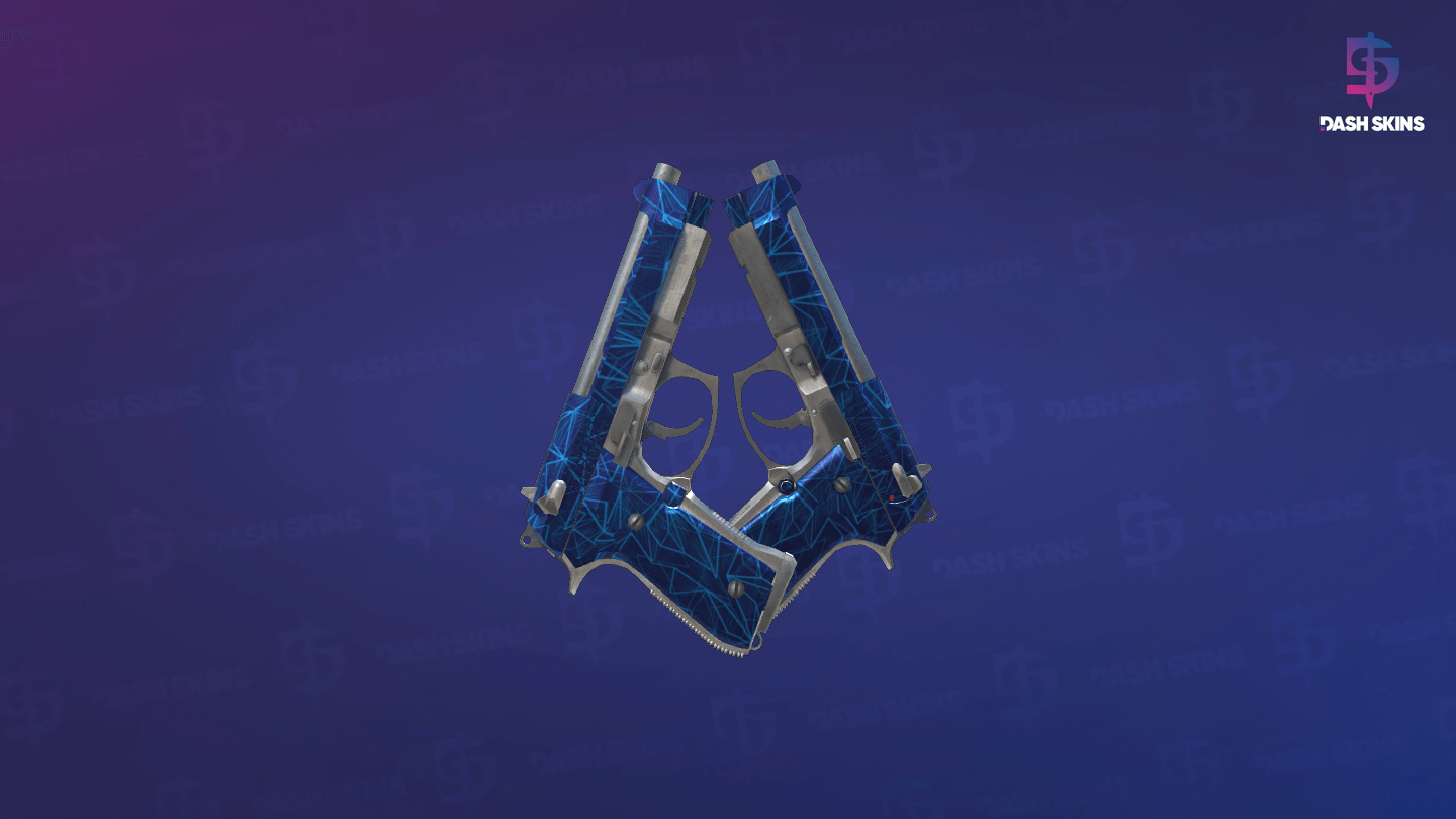Dual Berettas | Cobalt Quartz (Factory New) - Frontside Screenshot