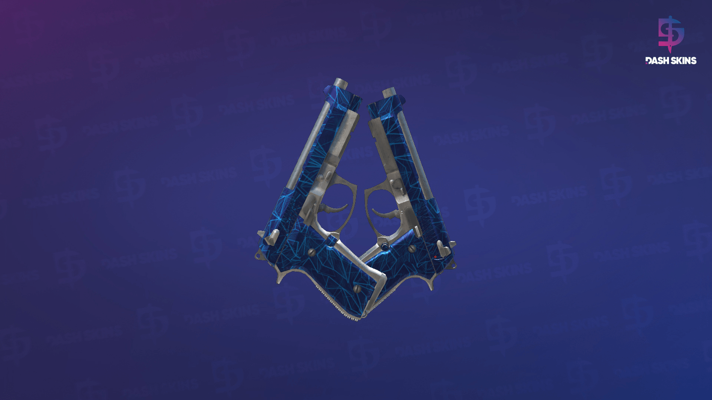 Dual Berettas | Cobalt Quartz (Factory New) - Backside Screenshot