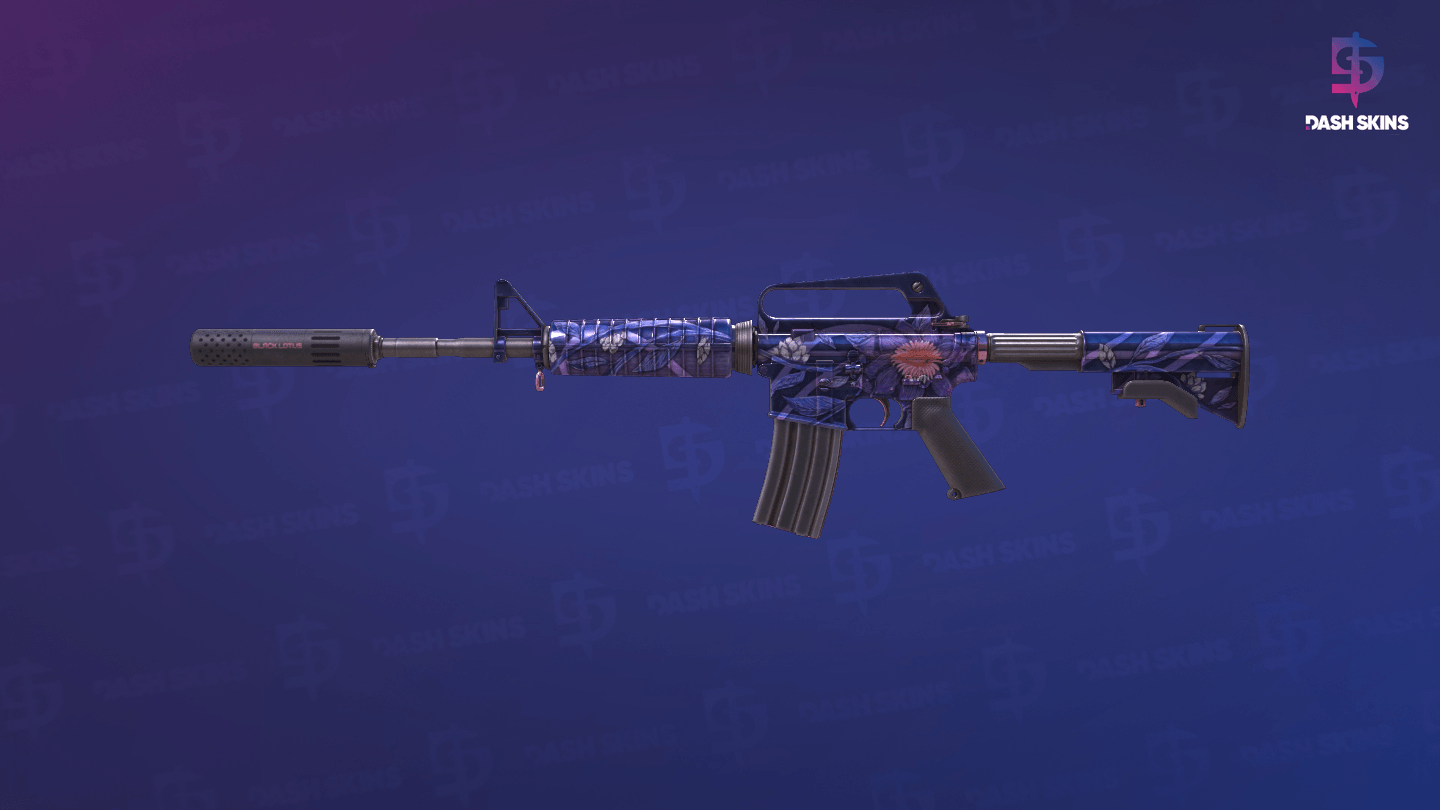 M4A1-S | Black Lotus (Well-Worn) - Frontside Screenshot