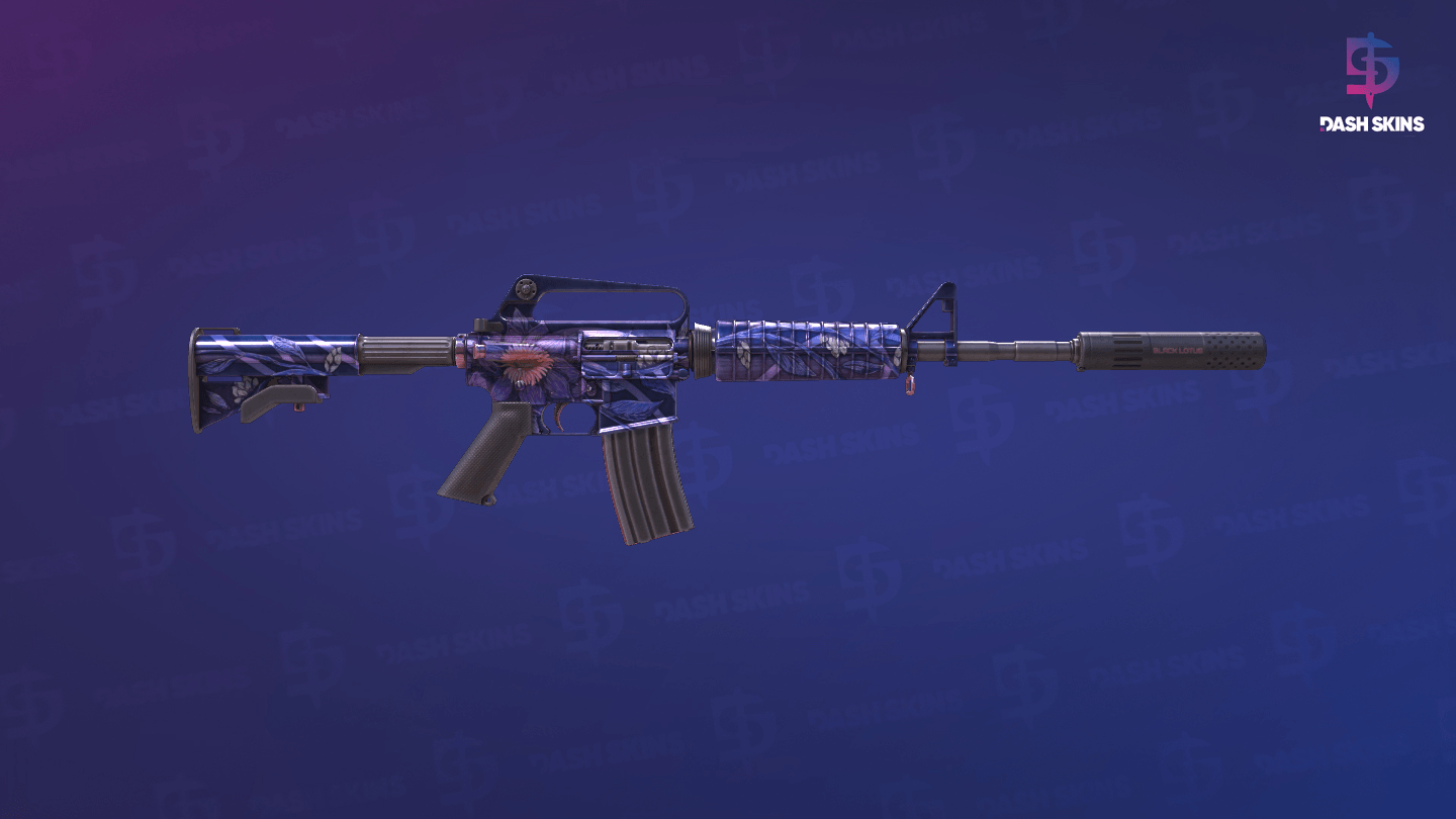 M4A1-S | Black Lotus (Well-Worn) - Backside Screenshot