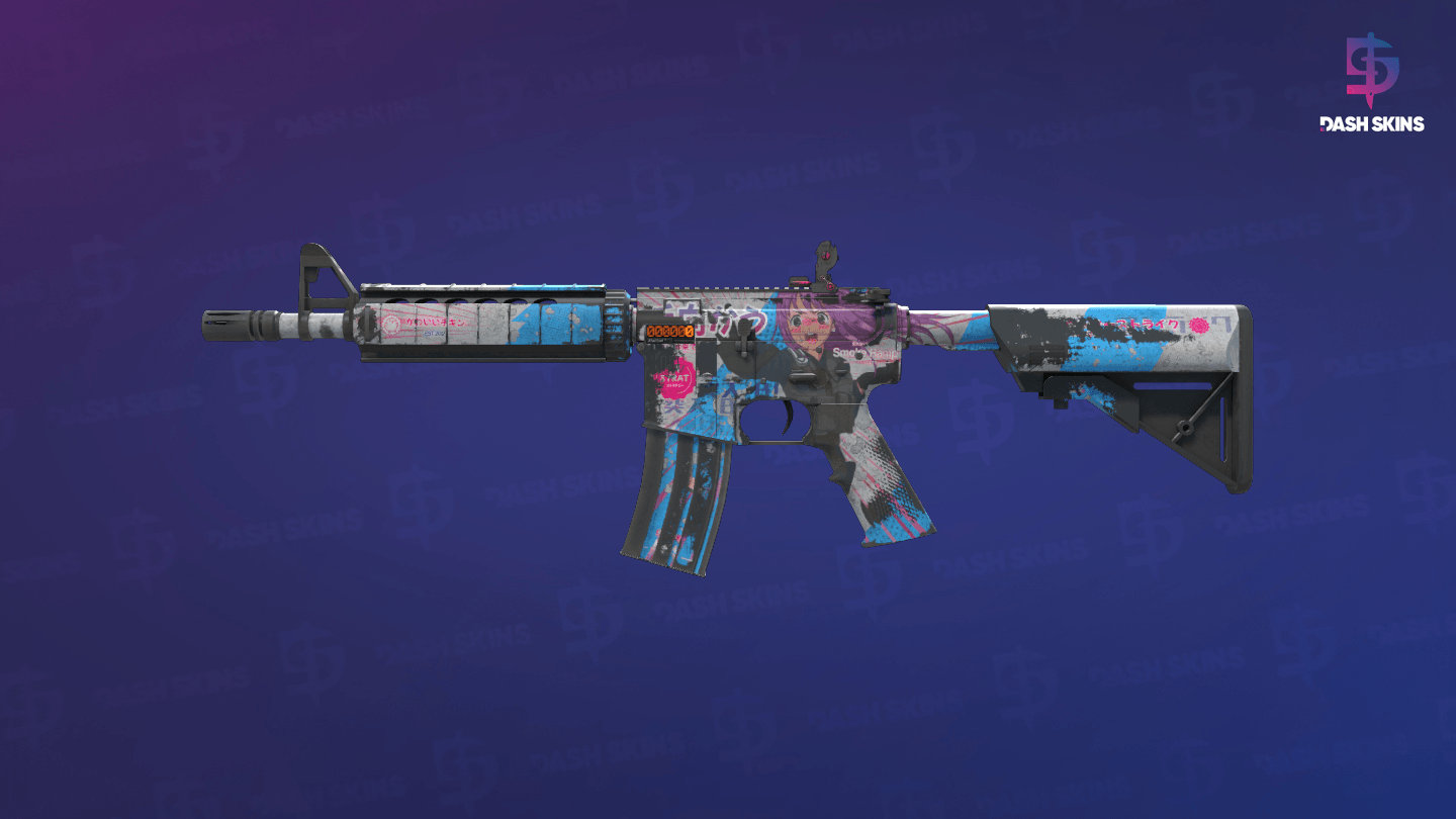 StatTrak™ M4A4 | Temukau (Battle-Scarred) - Frontside Screenshot
