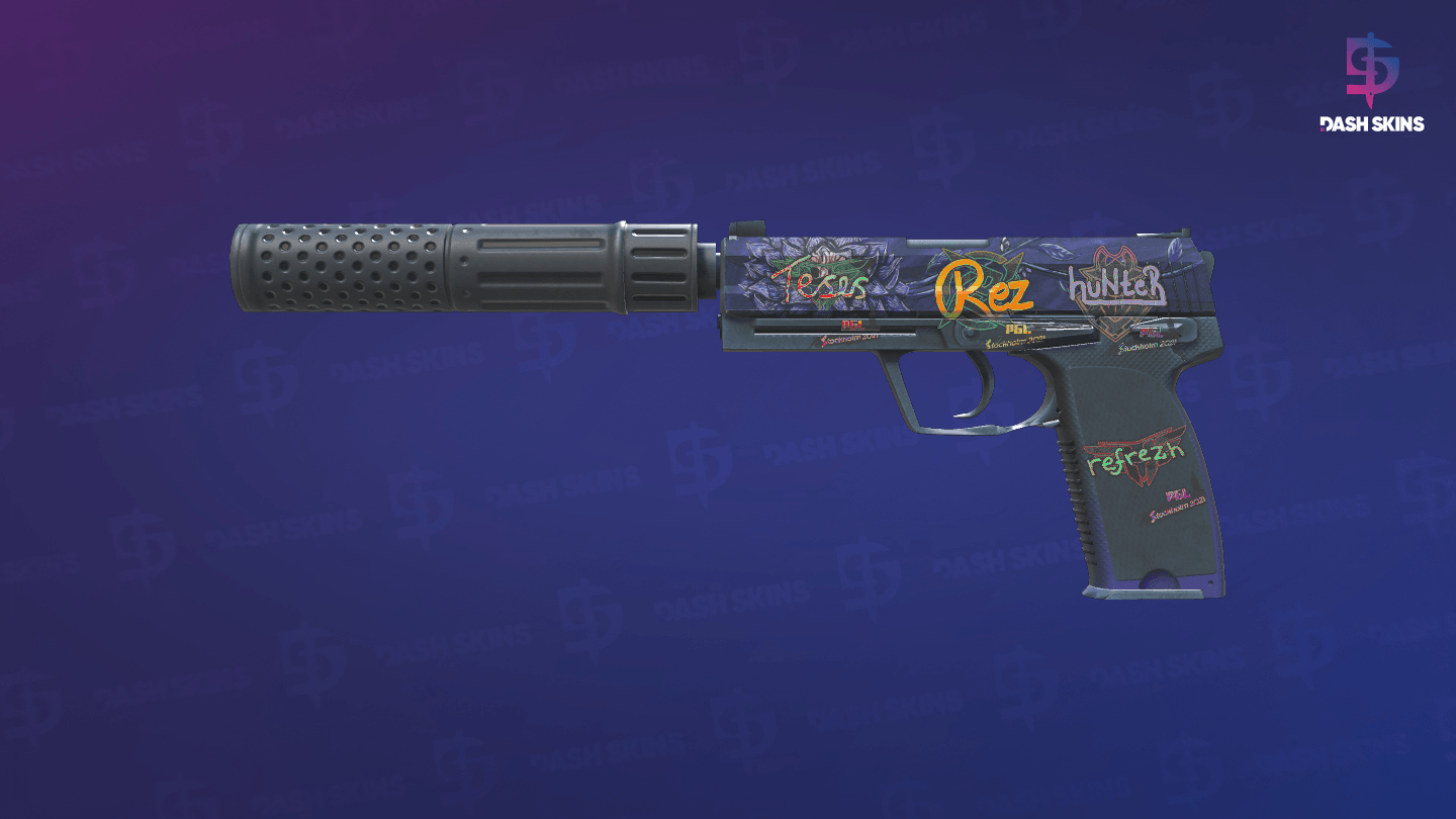 USP-S | Black Lotus (Minimal Wear) - Frontside Screenshot