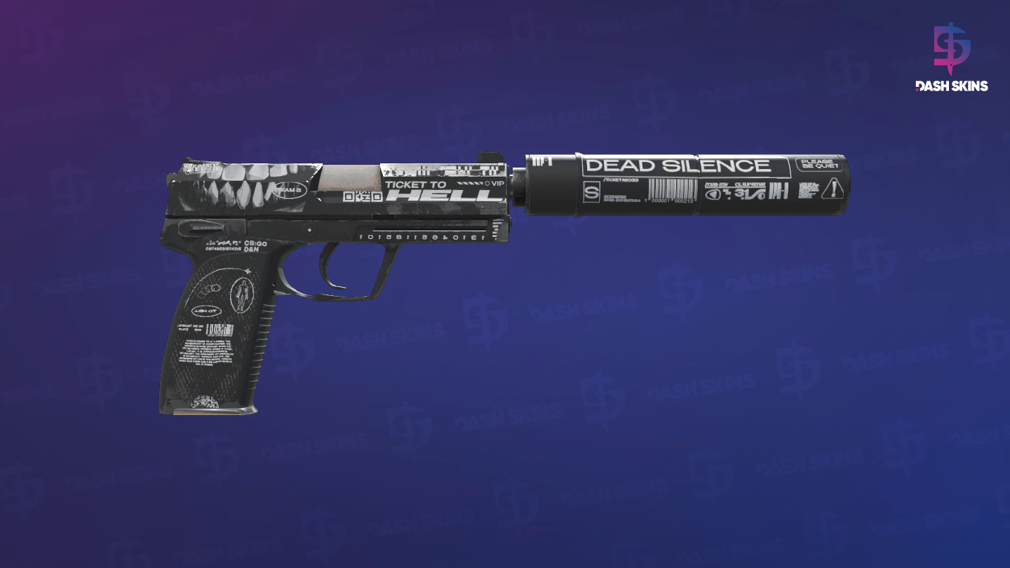 USP-S | Ticket to Hell (Field-Tested) - Backside Screenshot