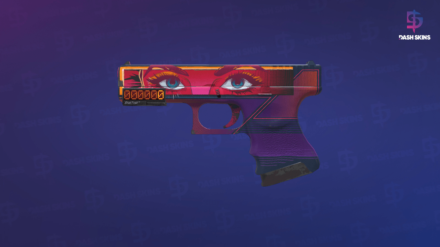 StatTrak™ Glock-18 | Vogue (Minimal Wear) - Frontside Screenshot