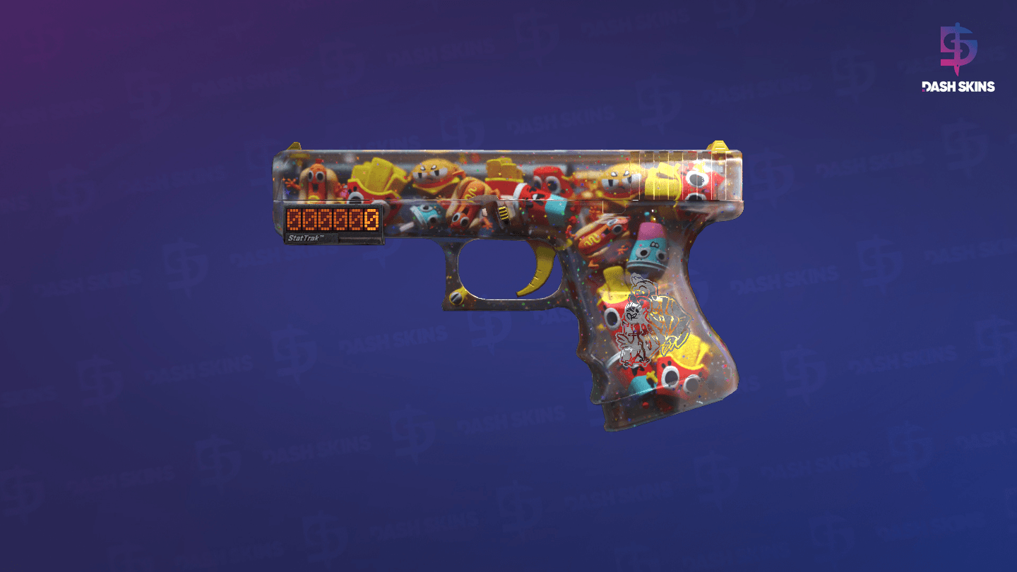 StatTrak™ Glock-18 | Snack Attack (Field-Tested) - Frontside Screenshot