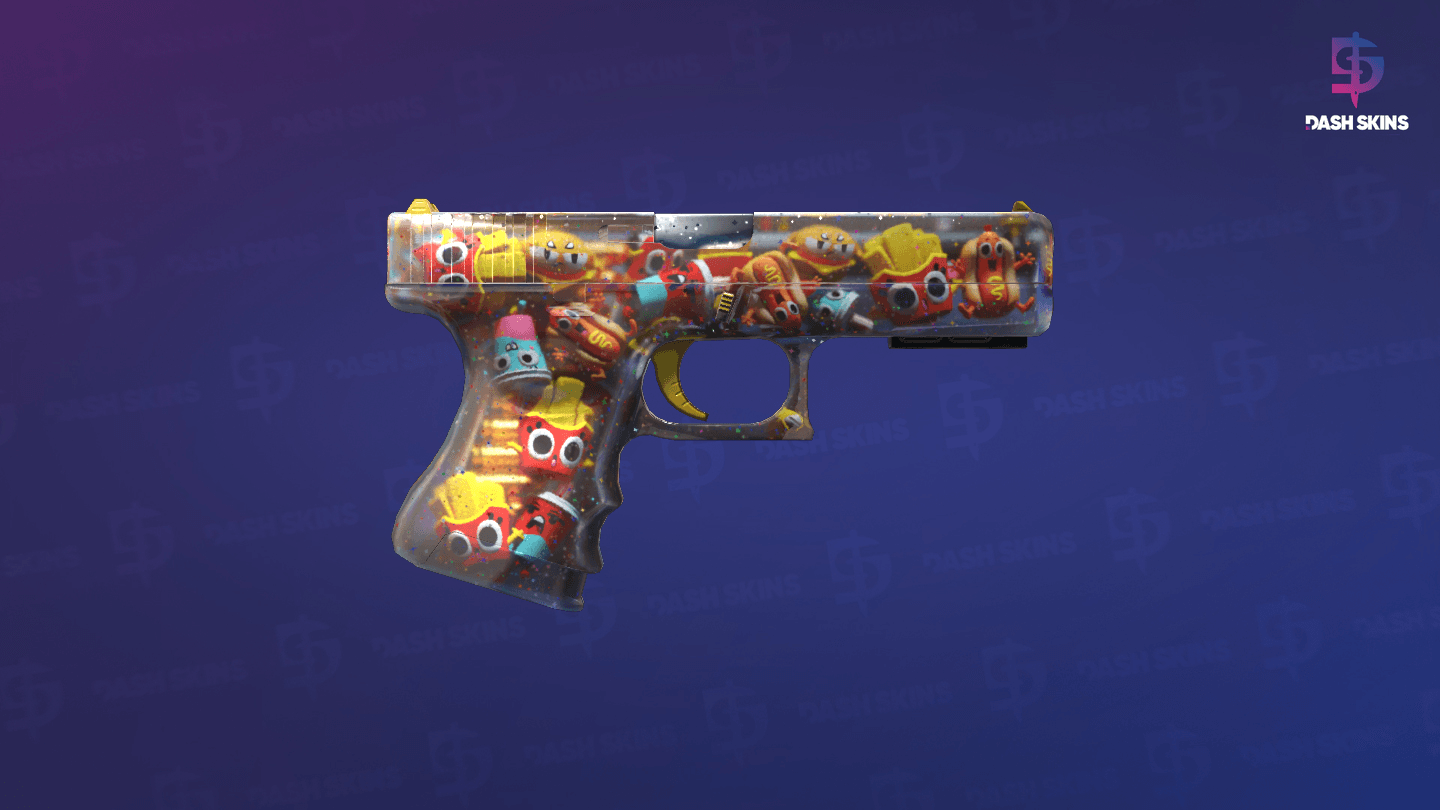 StatTrak™ Glock-18 | Snack Attack (Field-Tested) - Backside Screenshot