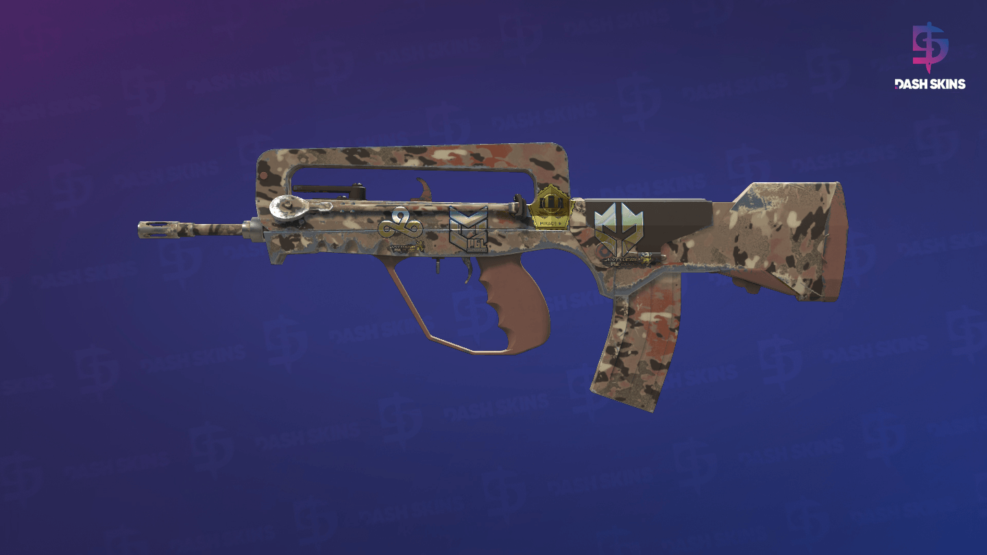 Souvenir FAMAS | CaliCamo (Minimal Wear) - Frontside Screenshot