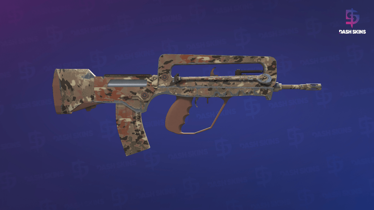Souvenir FAMAS | CaliCamo (Minimal Wear) - Backside Screenshot