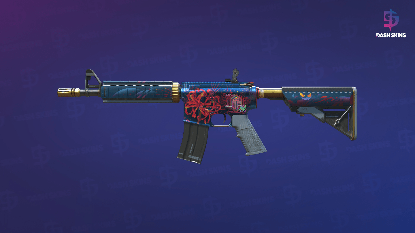 M4A4 | Spider Lily (Minimal Wear) - Frontside Screenshot