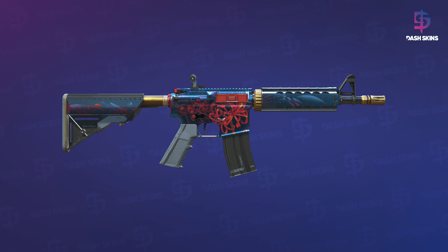 M4A4 | Spider Lily (Minimal Wear) - Backside Screenshot