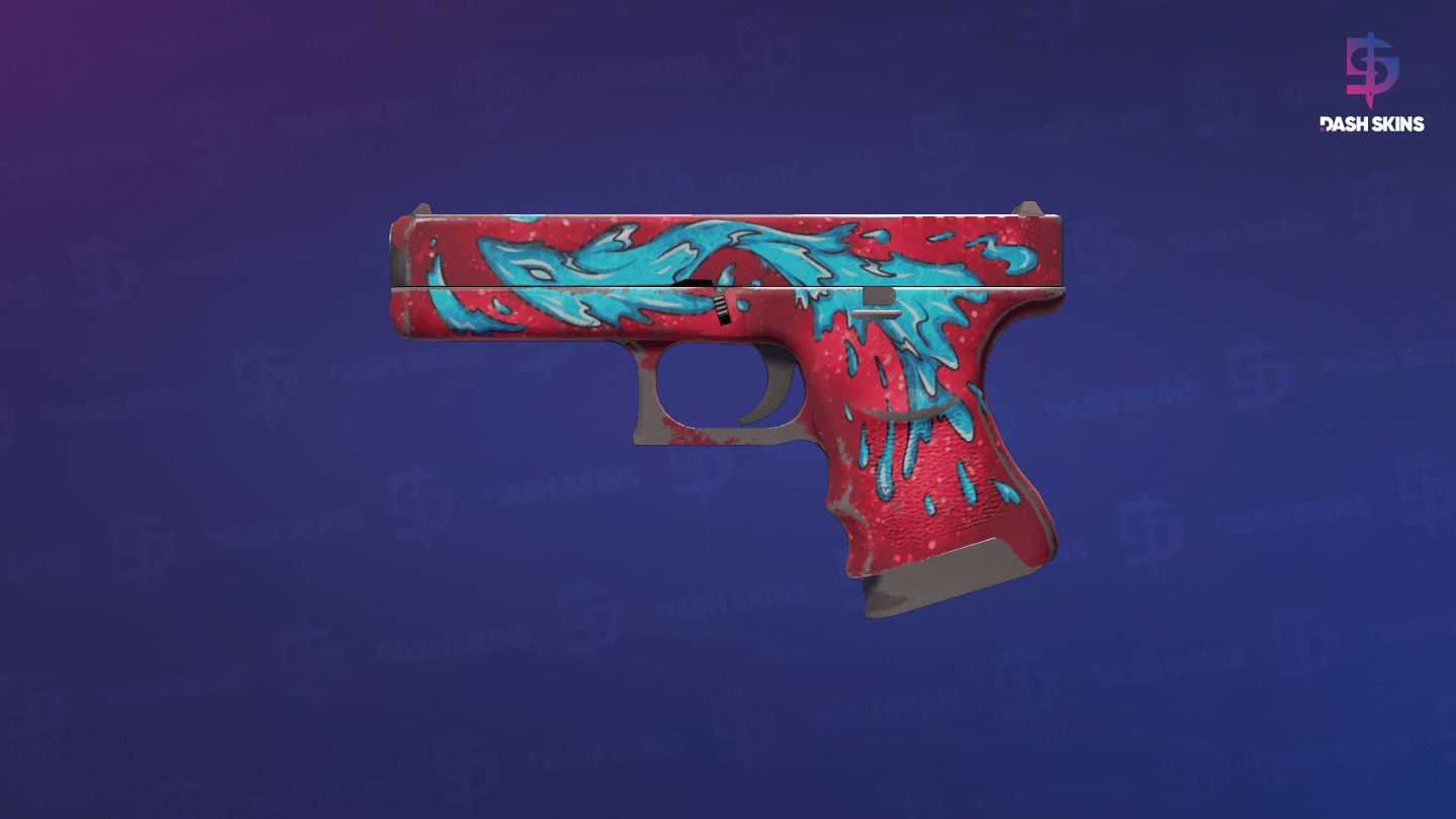 Glock-18 | Water Elemental (Well-Worn) - Frontside Screenshot